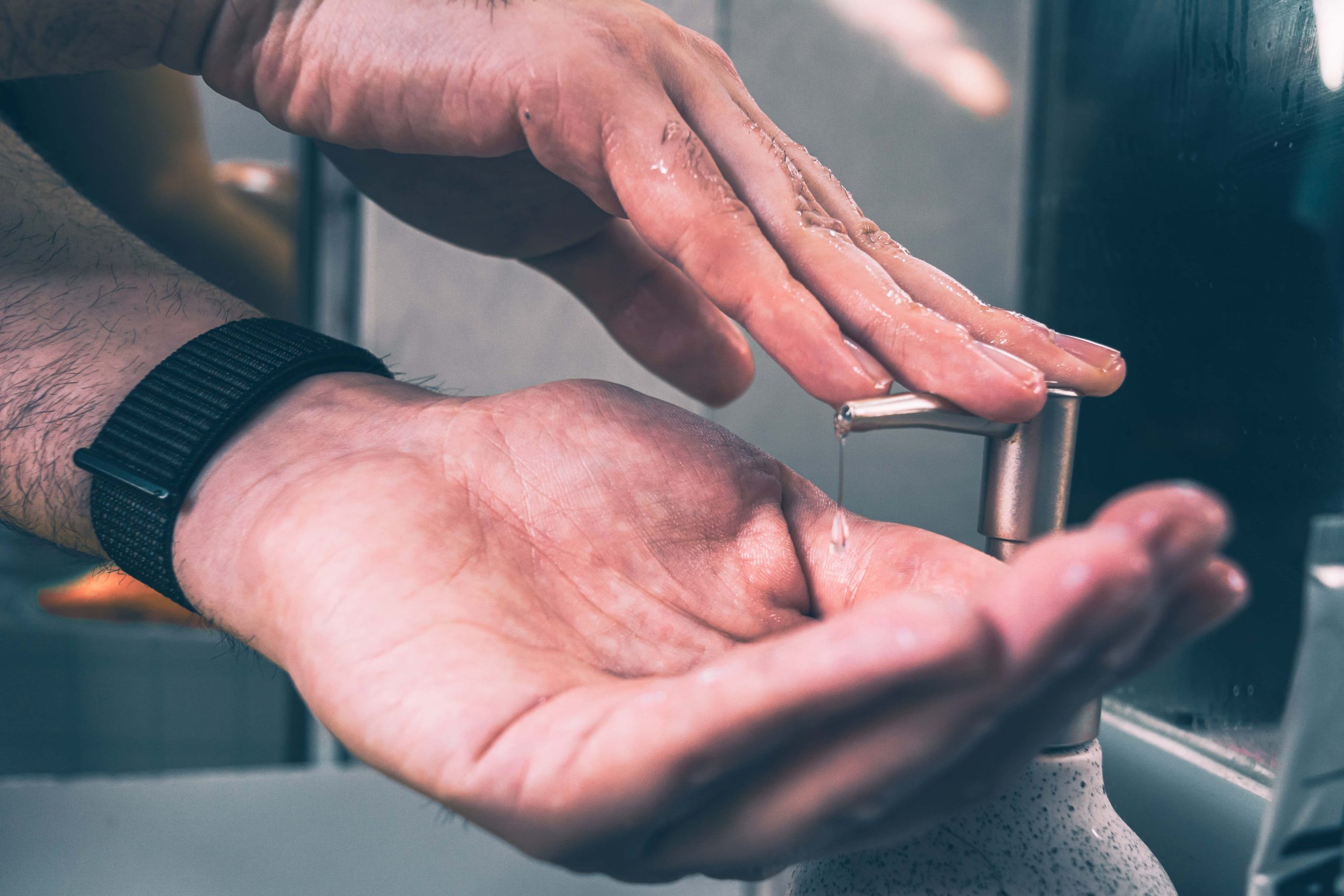 washing hands